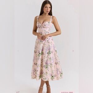 Floral Pink Midi Dress